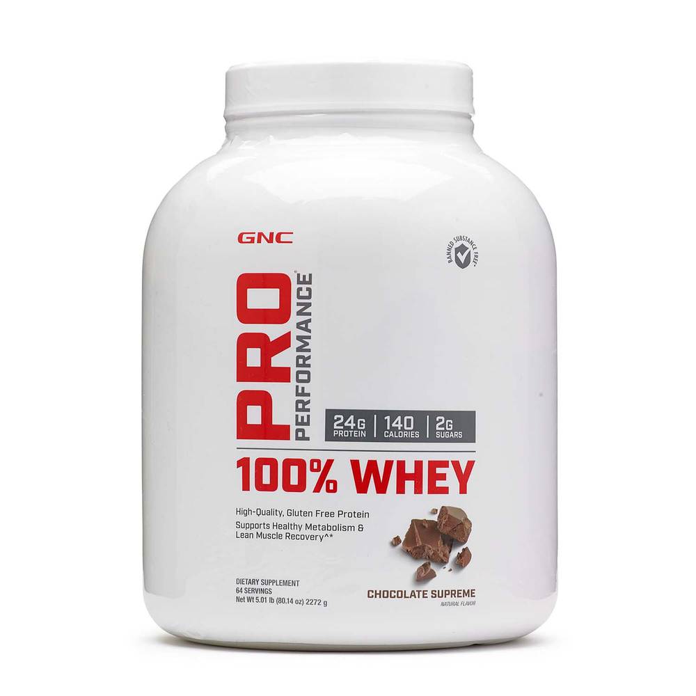 Gnc 100% Whey Pro Performance Ditery Supplement (chocolate supreme)