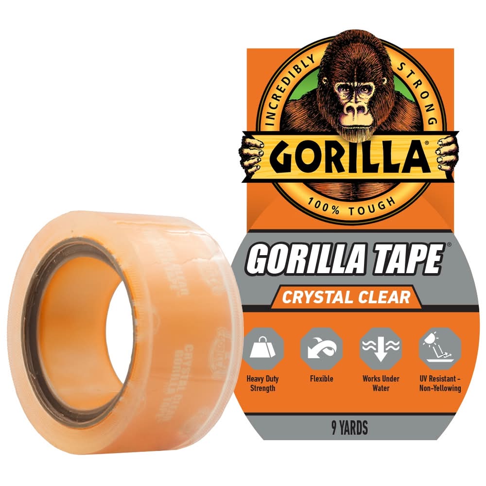 Gorilla Clear Repair Clear Duct Tape 1.88-in x 27 Feet