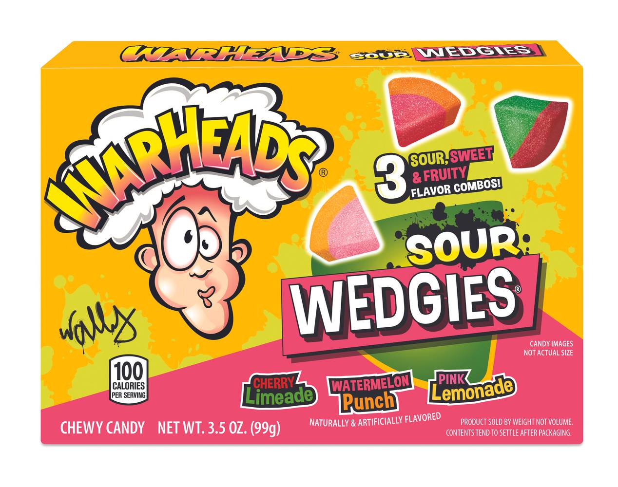 Warheads Wedgies Chewy Candies, Assorted (3.5 oz)