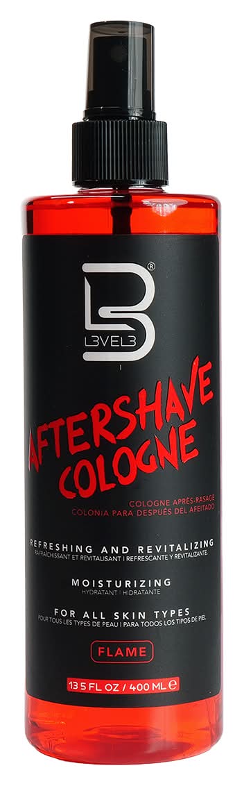 L3VEL3 Aftershave Moisturizing Spray Cologne, Flame (13.5 fl oz)