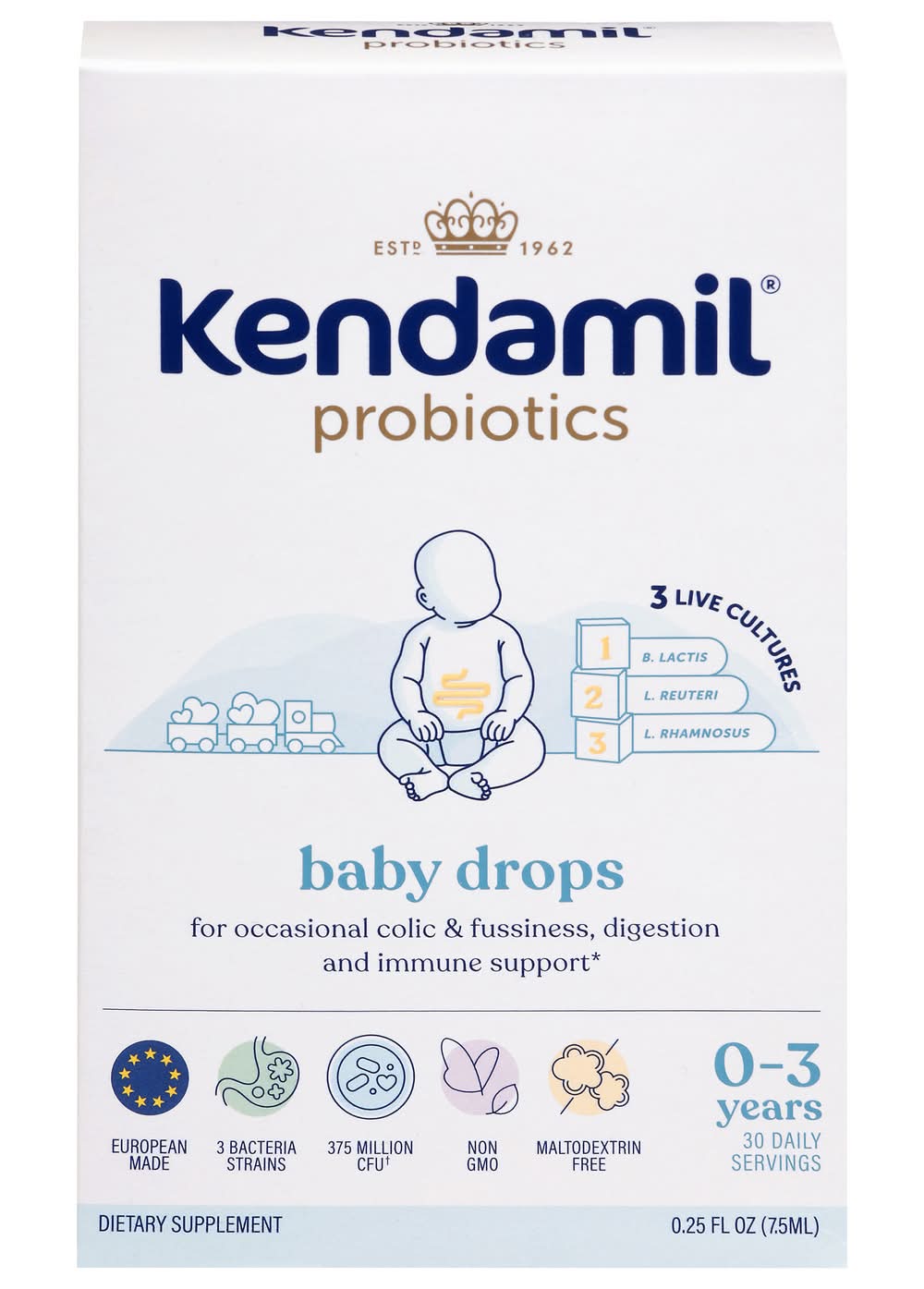 Kendamil Baby Probiotic Drops 0-3 Years (0.25 fl oz)