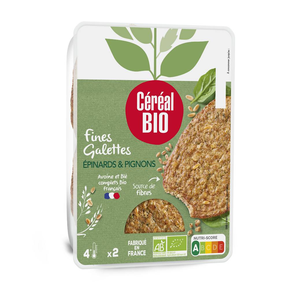 Cereal Bio - Galette epinards et pignons (2 pièces)