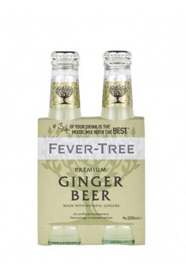 Soda ginger beer FEVER TREE - le pack de 4 bouteilles de 20 cL