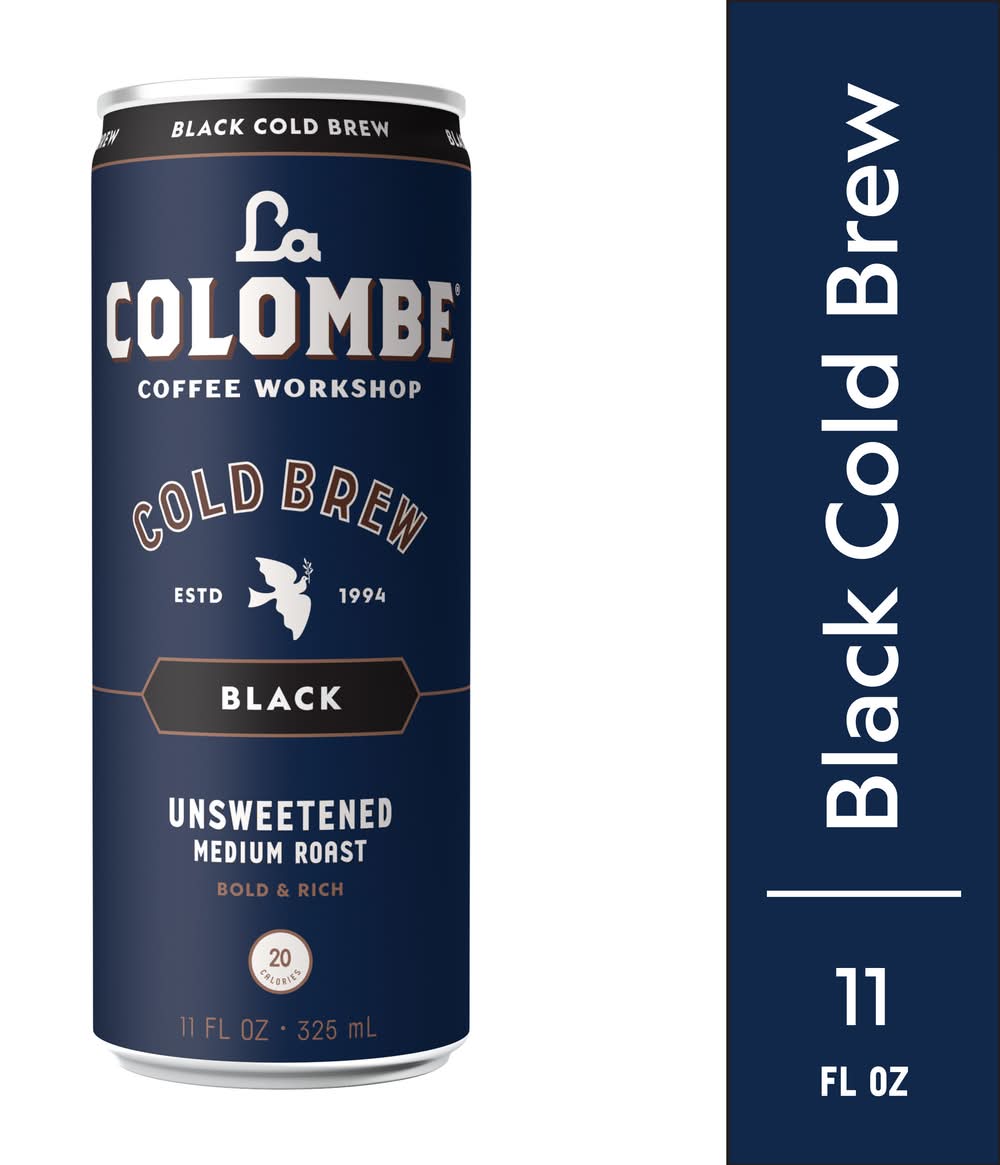 La Colombe Cold Brew Unsweetened Coffee, Black (11 fl oz)