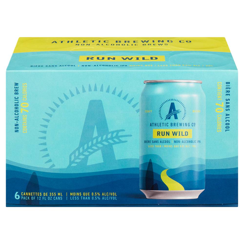 Athletic Brewing Co. Run Wild Ipa Non Alcoholic Beer (6 x 355 ml)