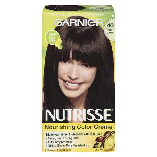 Garnier Dark Chocolate 40 Nutrisse Hair Color Dye (1 kit)