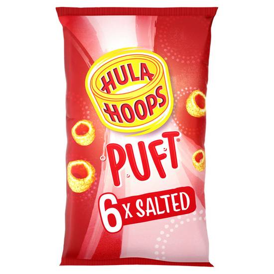 Hula Hoops Puft Salted Flavour Wheat & Potato Rings 6 x 15g