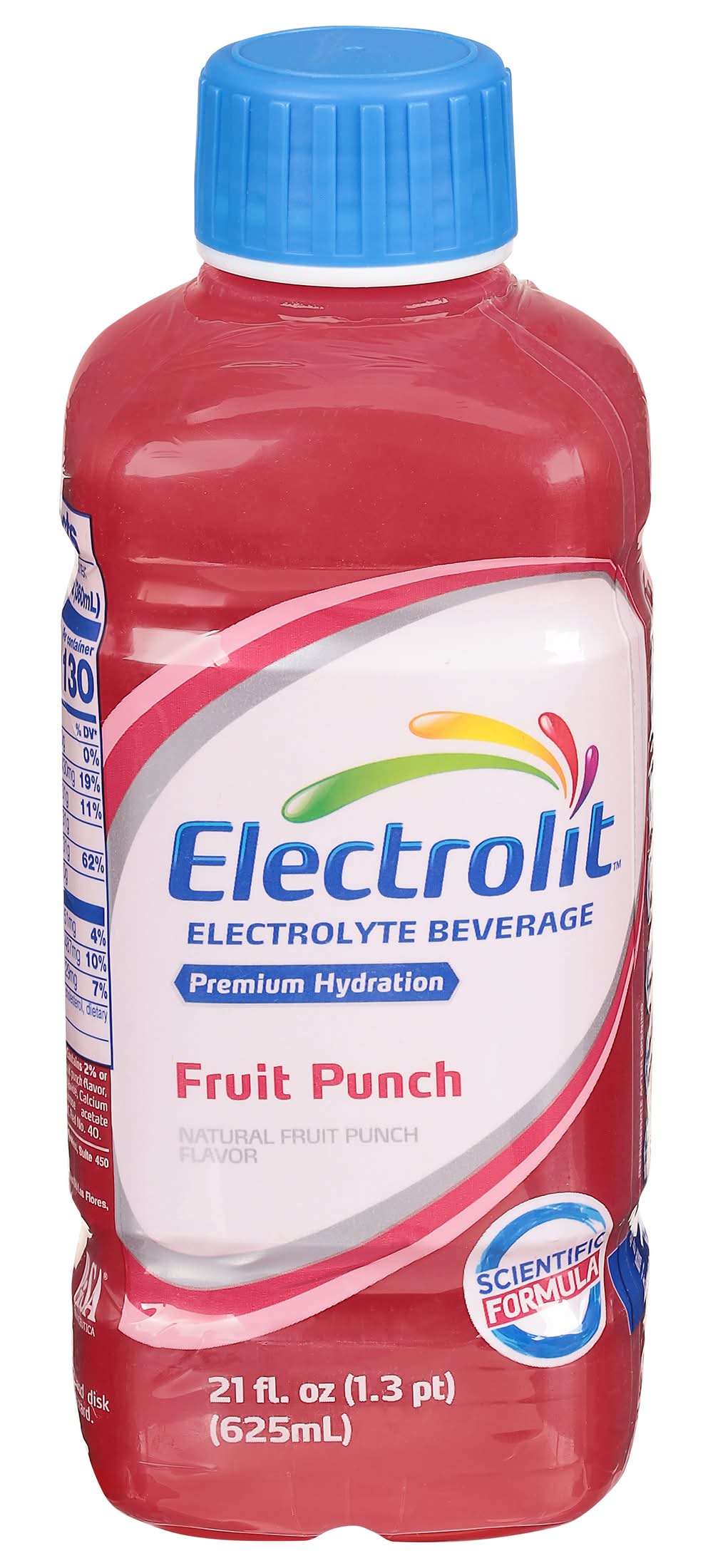 Electrolit Premium Hydration Electrolyte Beverage Drink, Fruit Punch (21 fl oz)
