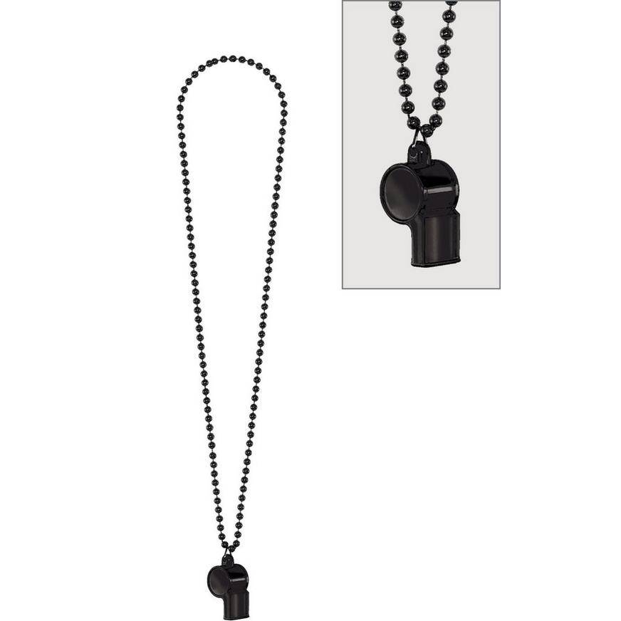 Party City Whistle Necklace, Black