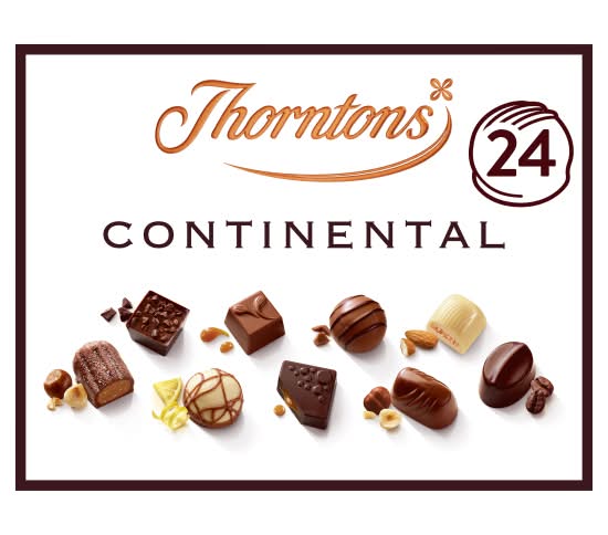 Thorntons Continental Milk, Dark, White Chocolate Box (264g)