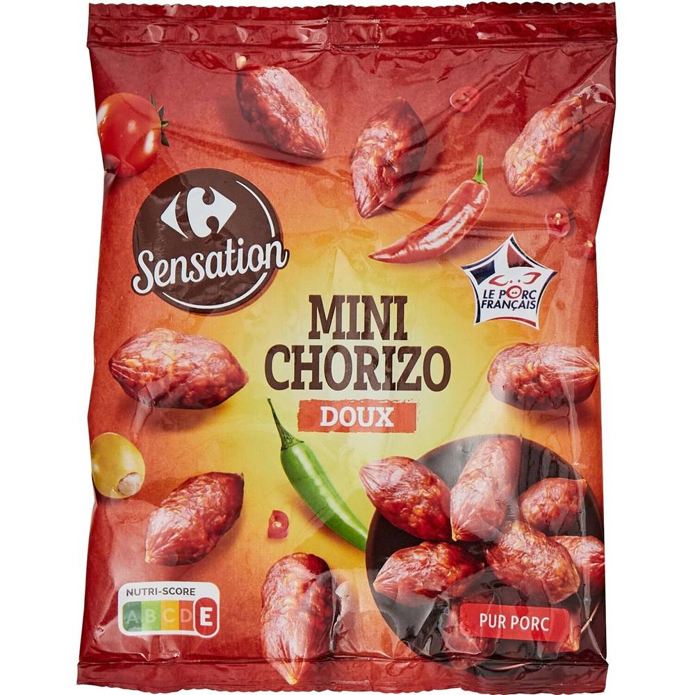 Mini chorizo doux CARREFOUR SENSATION - le sachet de 75g