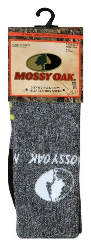 Mossy Oak Men'S Crew Socks 2 Pairs
