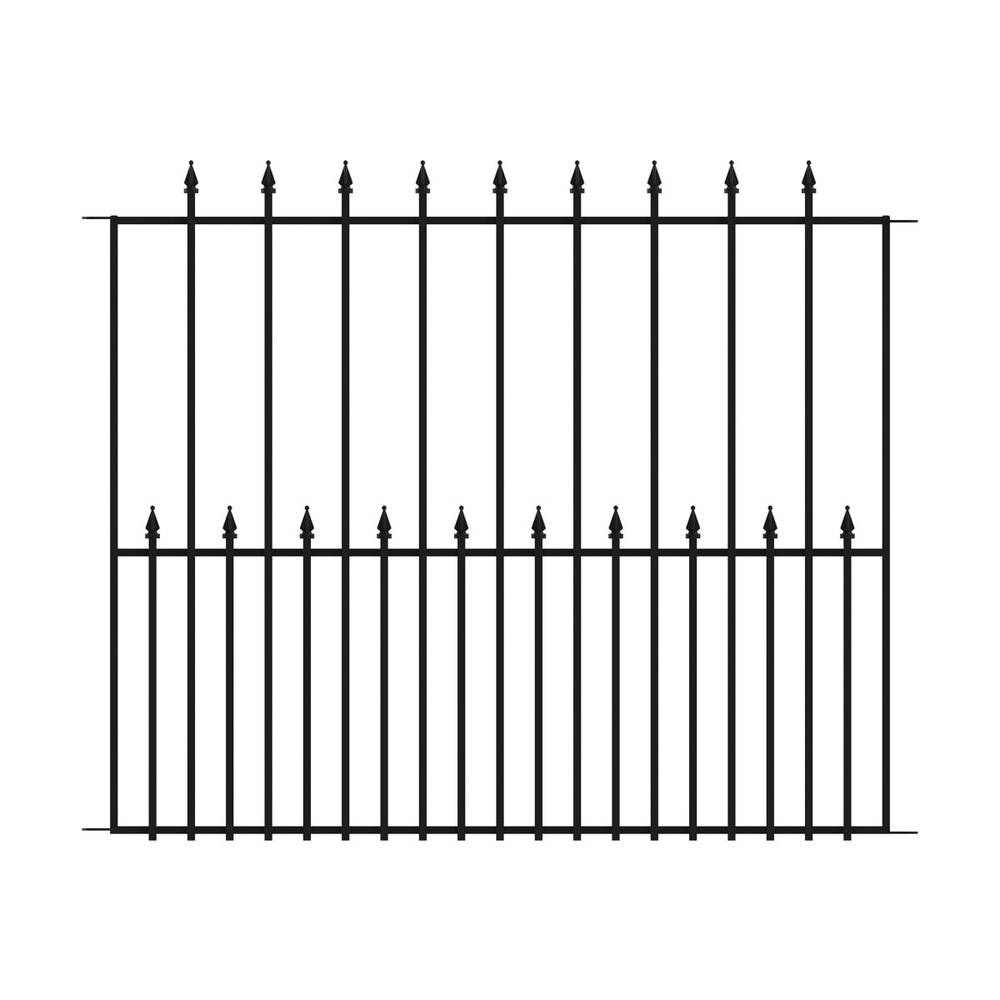 YARDLINK Grand Empire 3-ft H x 4-ft W Powder-coated Steel Pressed-point No Dig Decorative Fence Panel | 504018