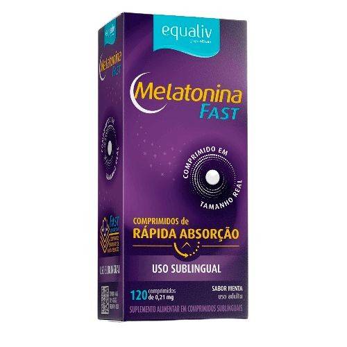 Equaliv melatonina 0,21mg sabor menta (120 comprimidos)