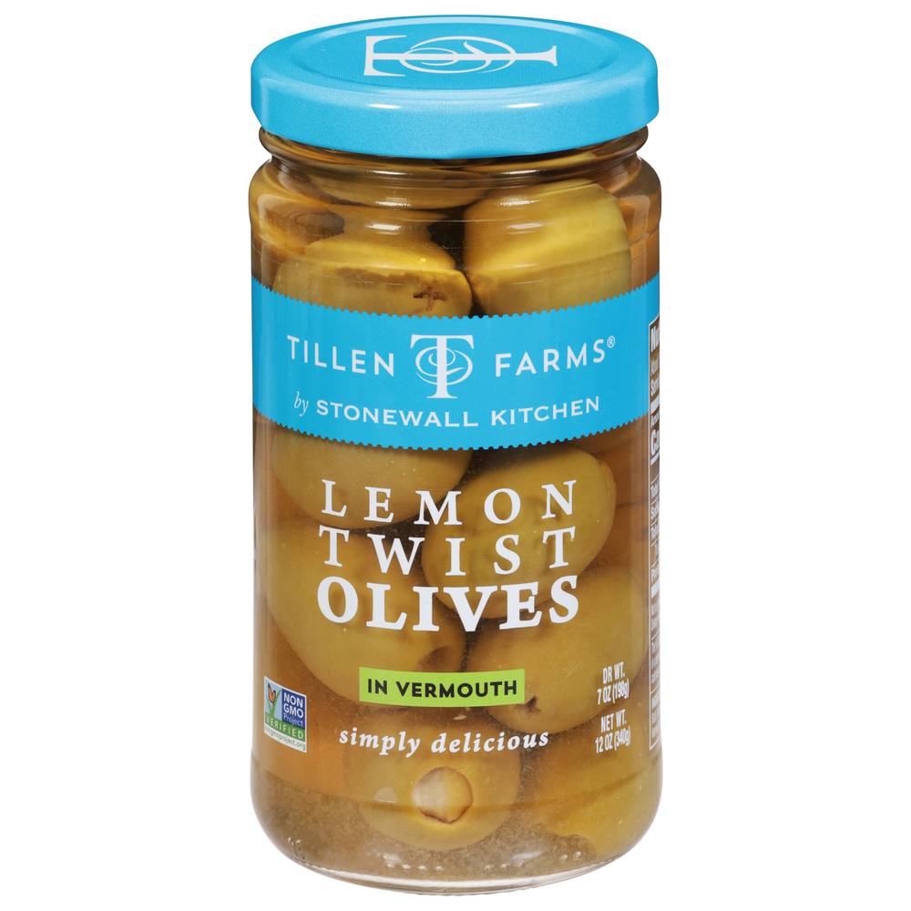 Tillen Farms Lemon Twist Olives in Vermouth (12 oz)