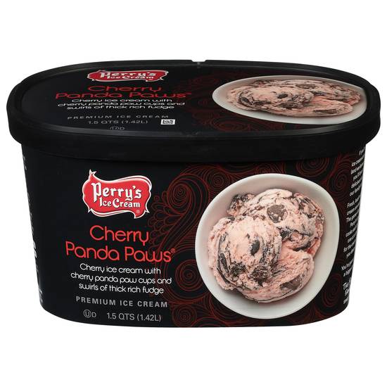 Perry's Ice Cream Cherry Panda Paws Premium Ice Cream