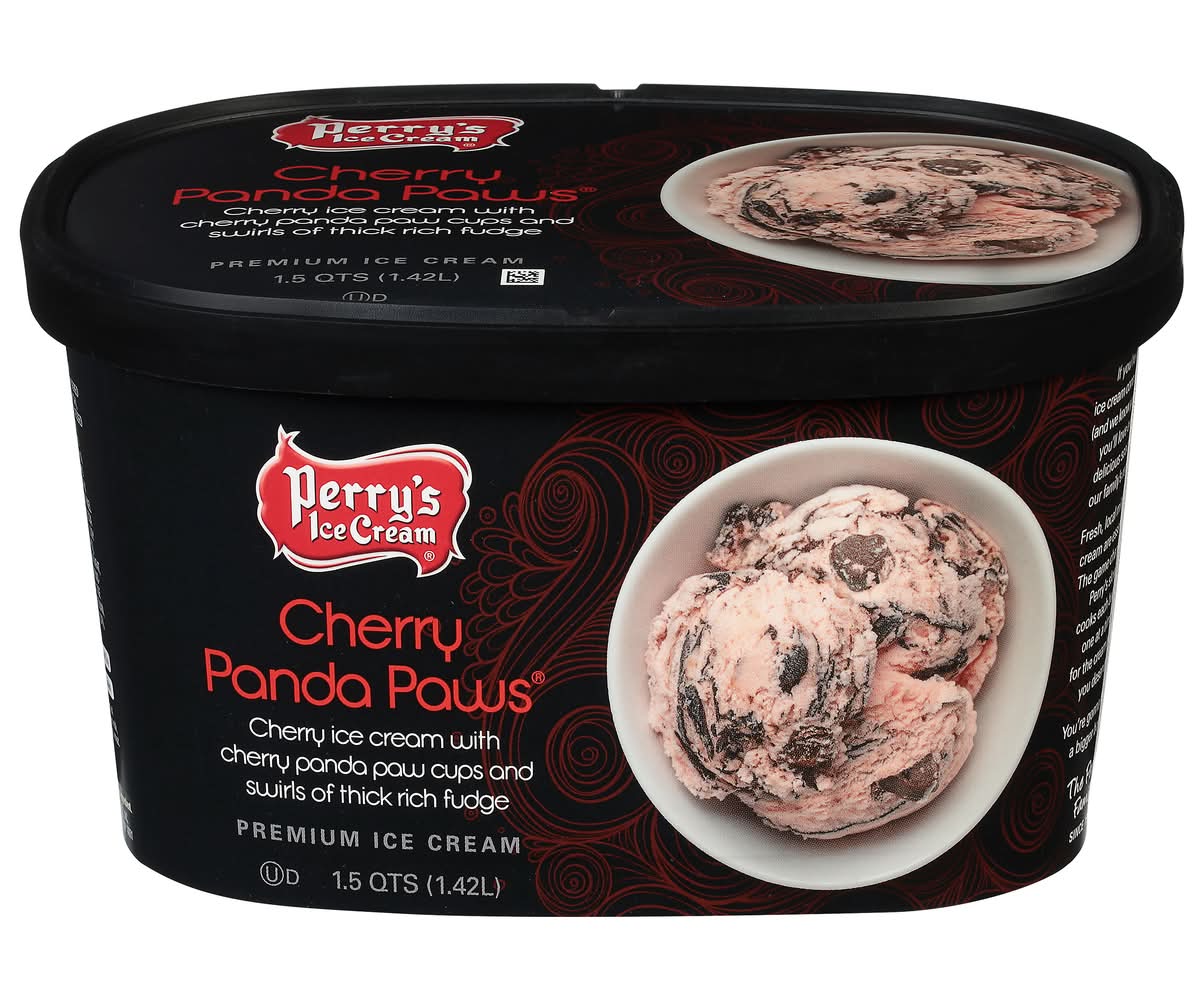 Perry's Ice Cream Cherry Panda Paws Premium Ice Cream (1.5 qt)