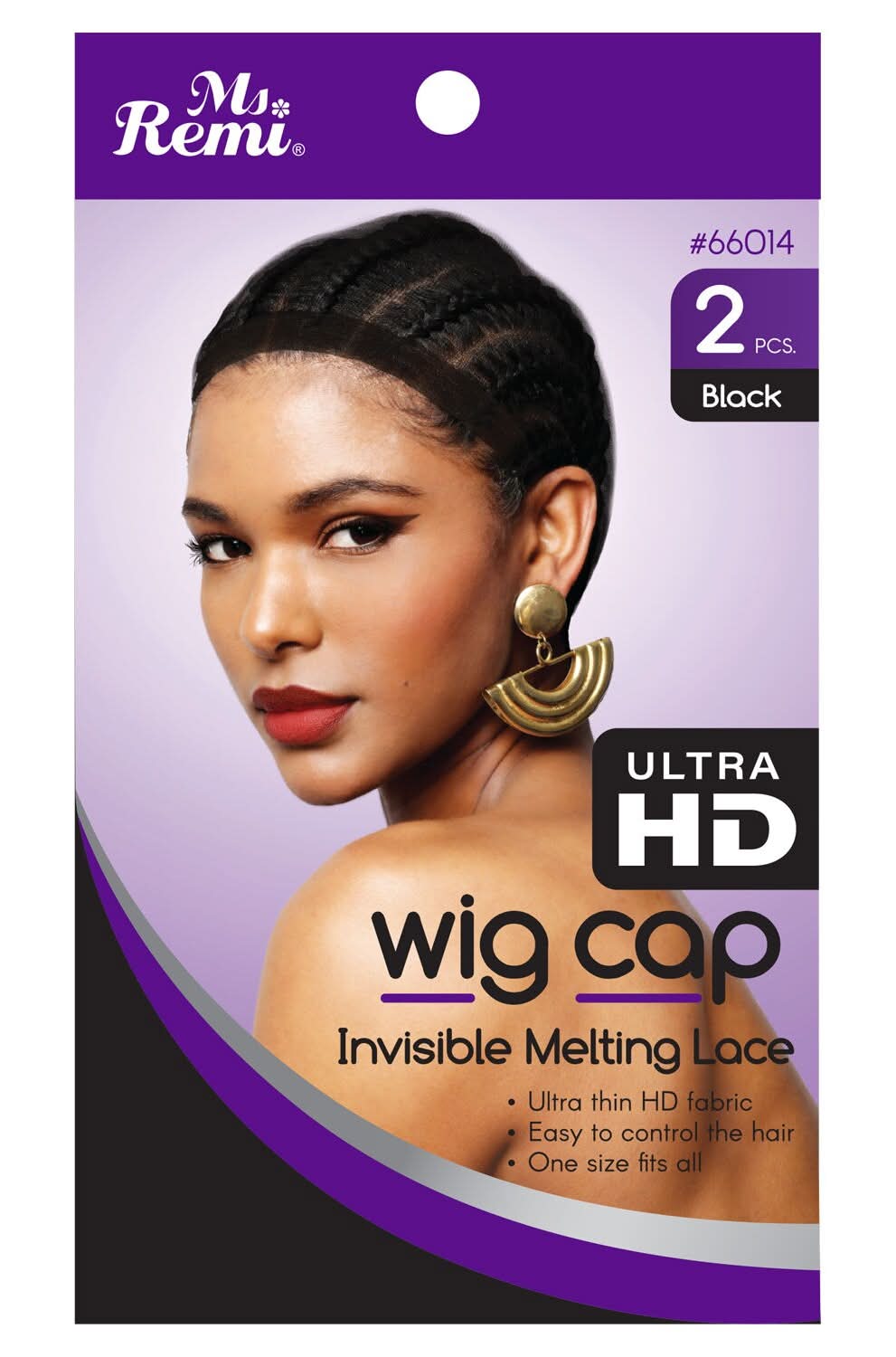 Annie Ms. Remi Hd Invisible Melting Wig Cap, OSFM, Black (2 ct)