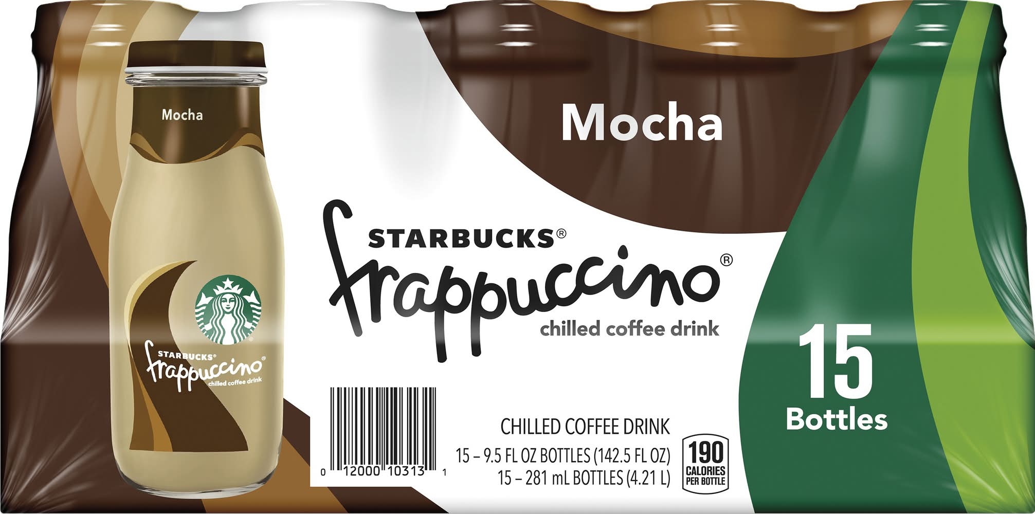 Starbucks Frappuccino Chilled Coffee Drink, Mocha (15 x 9.5 fl oz)