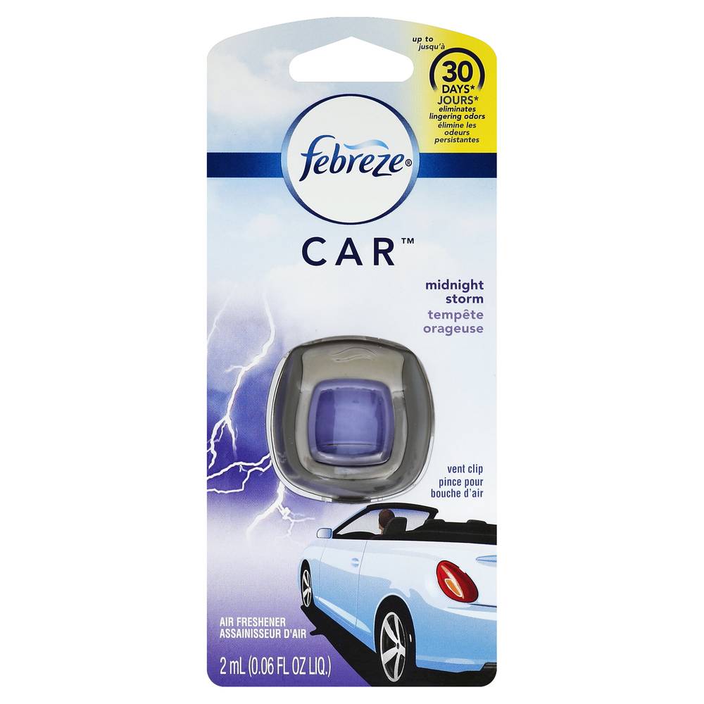 Febreze Midnight Storm Car Vent Clip Air Freshener