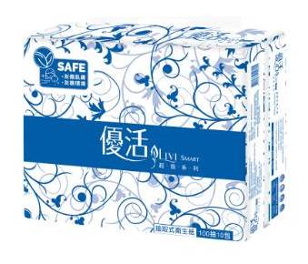 優活抽取式衛生紙100抽10包#4711033450705