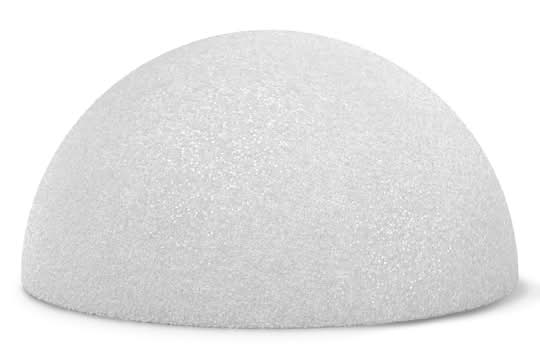 Floracraft Craftfom Half Ball, 3.8" x 7.8", White