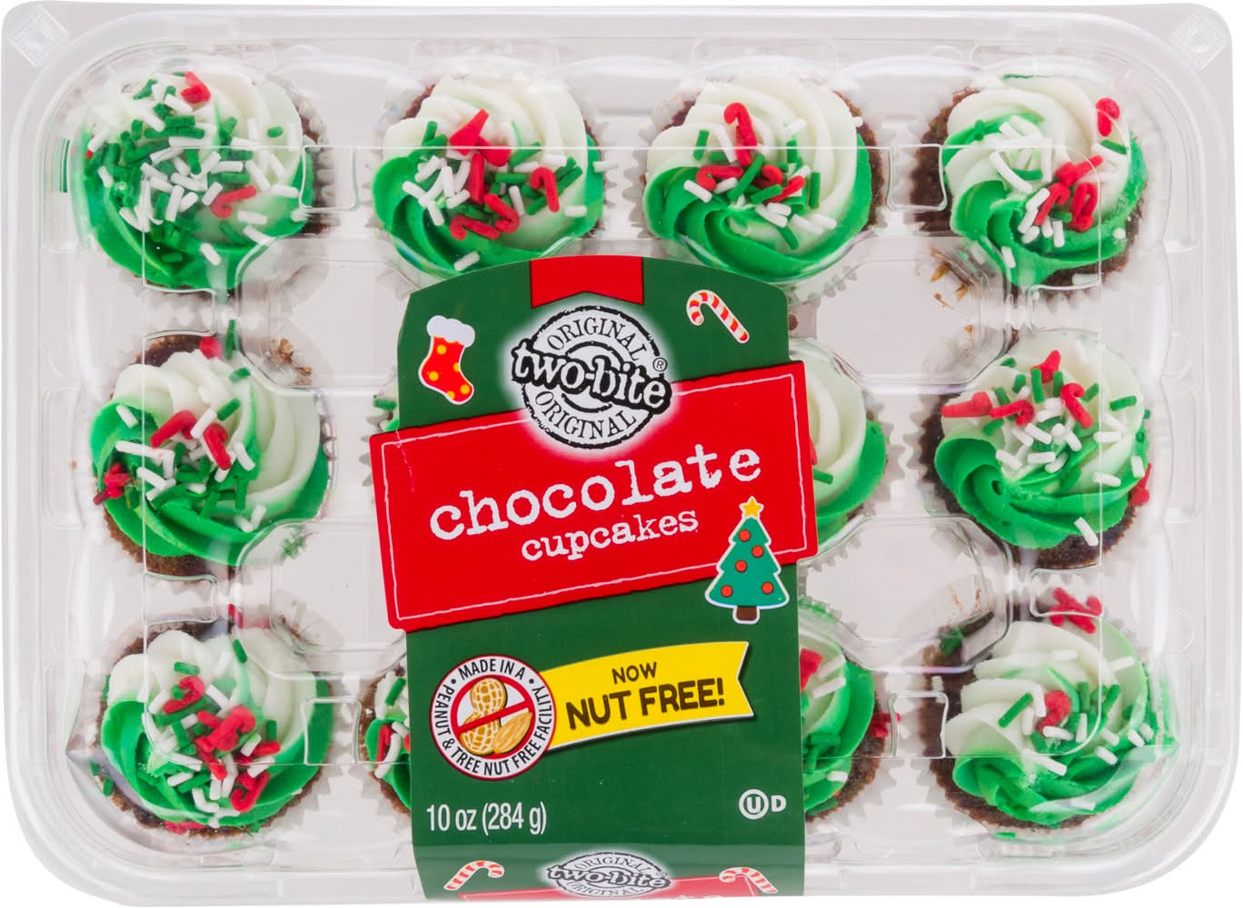 Two-Bite Nut Free Chocolate Cupcakes (10 oz)
