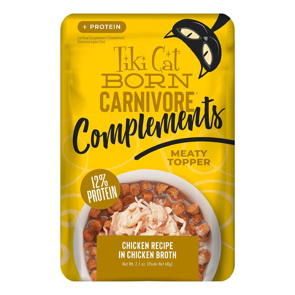 Tiki Cat Born Carnivore Complements Cat Food Topper (chicken)