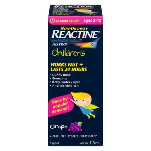 Reactine Allergy Children's Grape Flavor (118 ml)