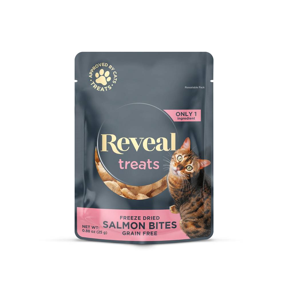 Reveal Freeze Dried Bites Cat Treats - Grain Free, .88 Oz (Flavor: Salmon, Size: 0.88 Oz)