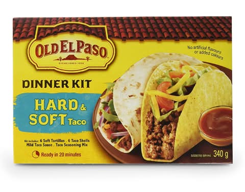 Old El Paso Hard & Soft Taco Dinner Kit (340 g)