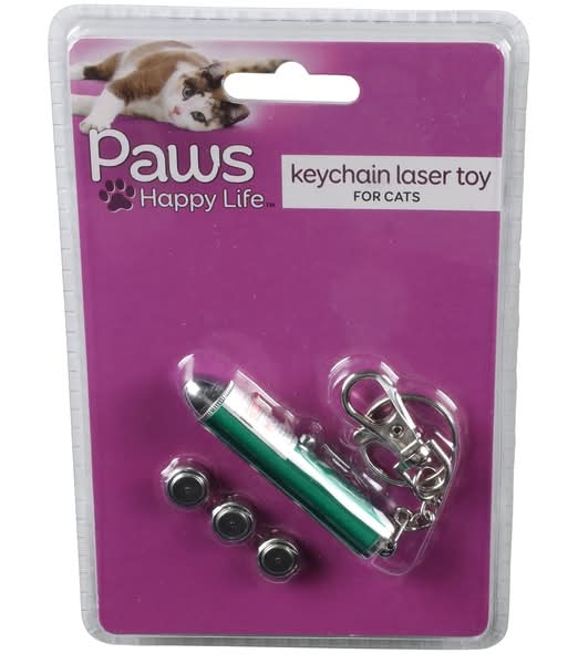Paws Happy Life Keychain Laser Toy For Cats, Green