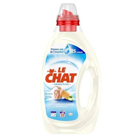 Lessive savon Marseille/amande douce LE CHAT - le bidon de 1,250 l