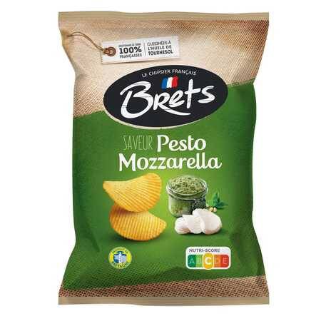 Chips  saveur pesto mozzarella BRETS - le paquet de 125g