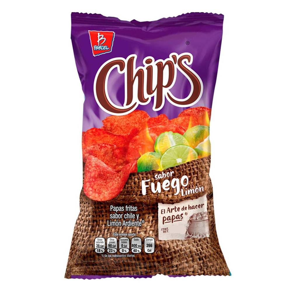 Barcel · Chip's fuego papas fritas, chile-limón ardiente (55 g)
