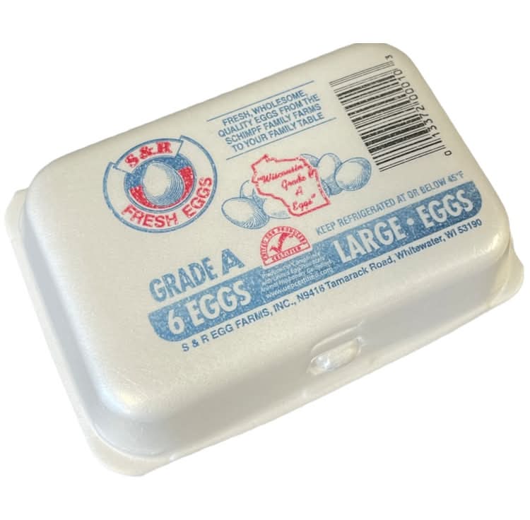 S&R Egg Farm Grade a White Eggs, L (6 ct)