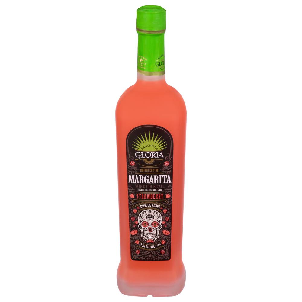 Rancho La Gloria Margarita Wine Cocktail Liquor, Strawberry (750 ml)