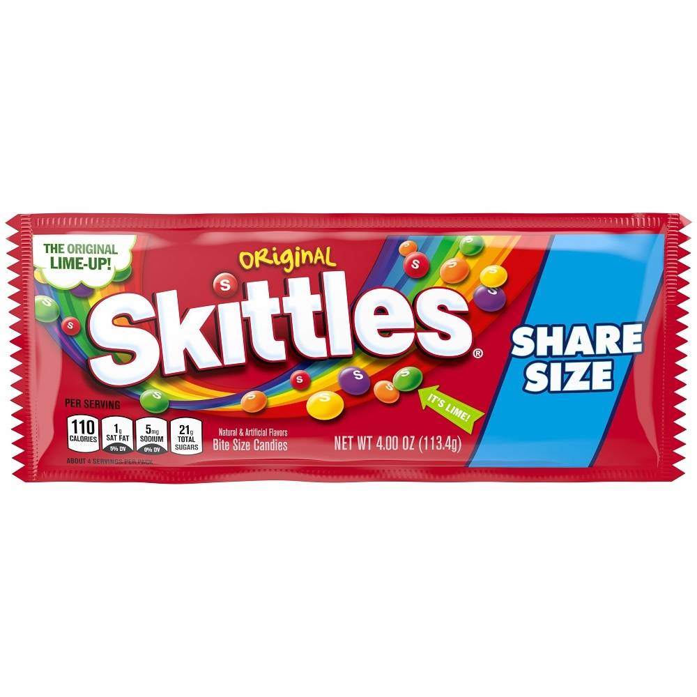 Skittles Mixed Variety Confections-Soft, Orig Share SZ 4oz - Perfect for Parties, Games, and Dessert Toppings - Bite-sized Colorful Chewy Candies | MMM04460