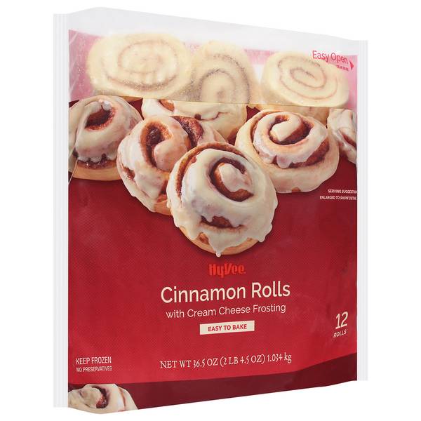 Hy-Vee Easy to Bake Cinnamon Rolls with Cream Cheese Frosting 12Ct
