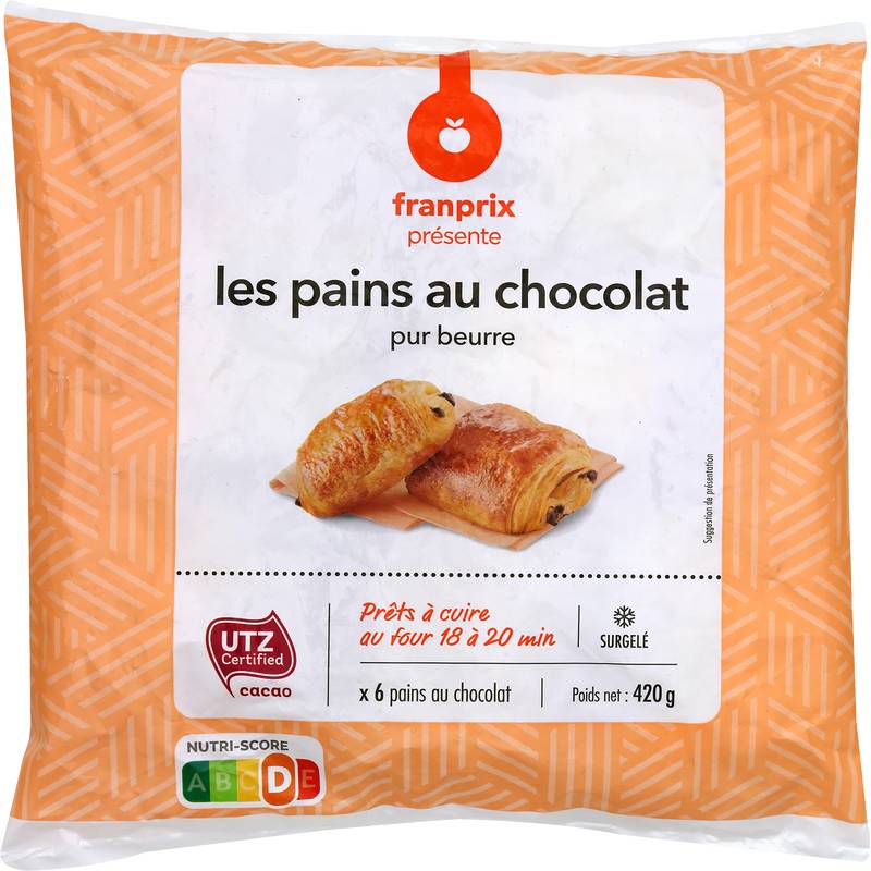 Franprix - Pains pur beurre prête à cuire, chocolat (6)