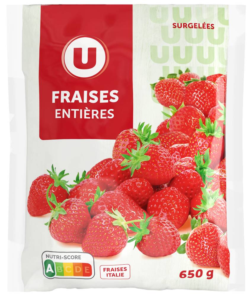Les Produits U - Fraises entières (650g)