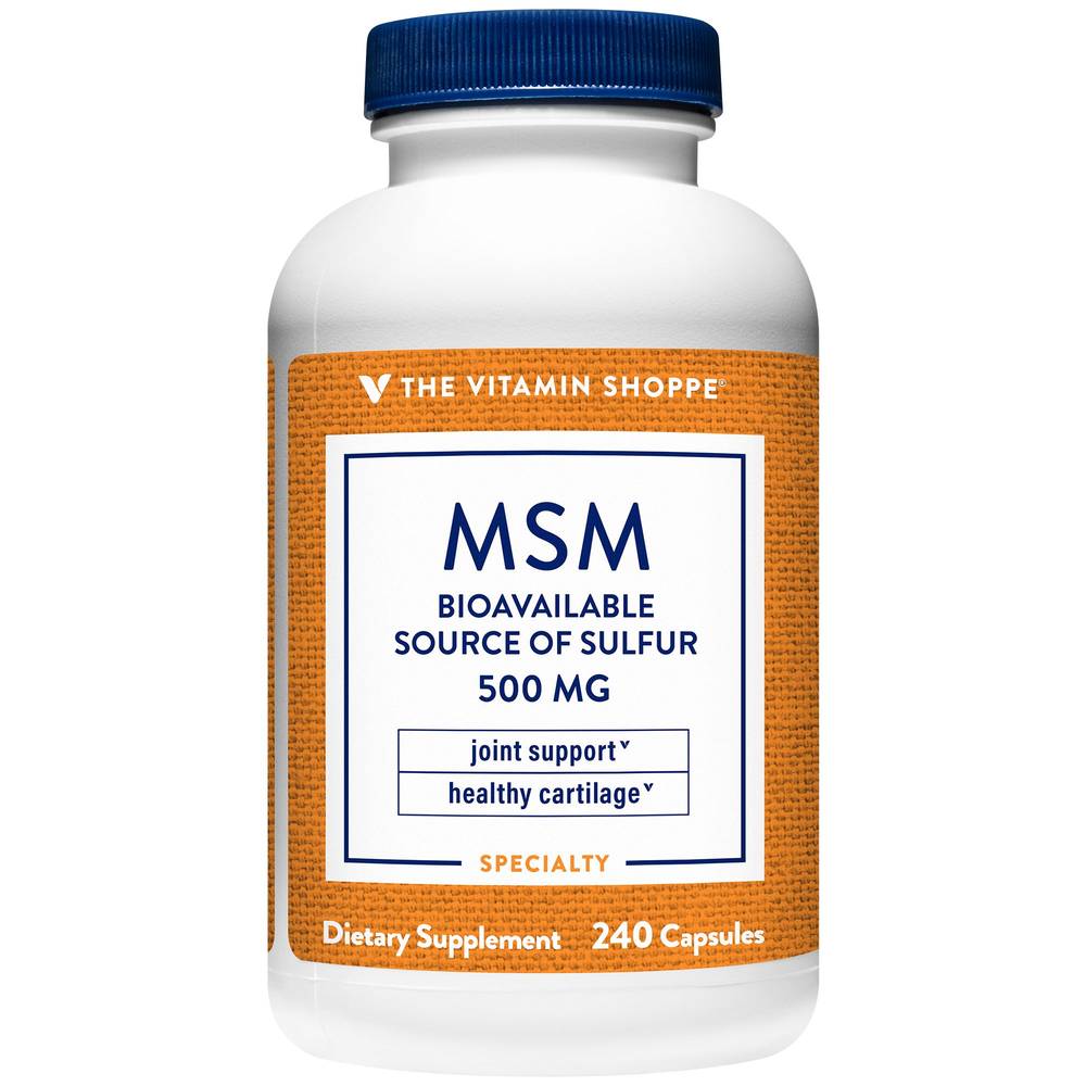 The Vitamin Shoppe Msm Joint Support & Healthy Cartilage 500 mg Capsules (240 ct)