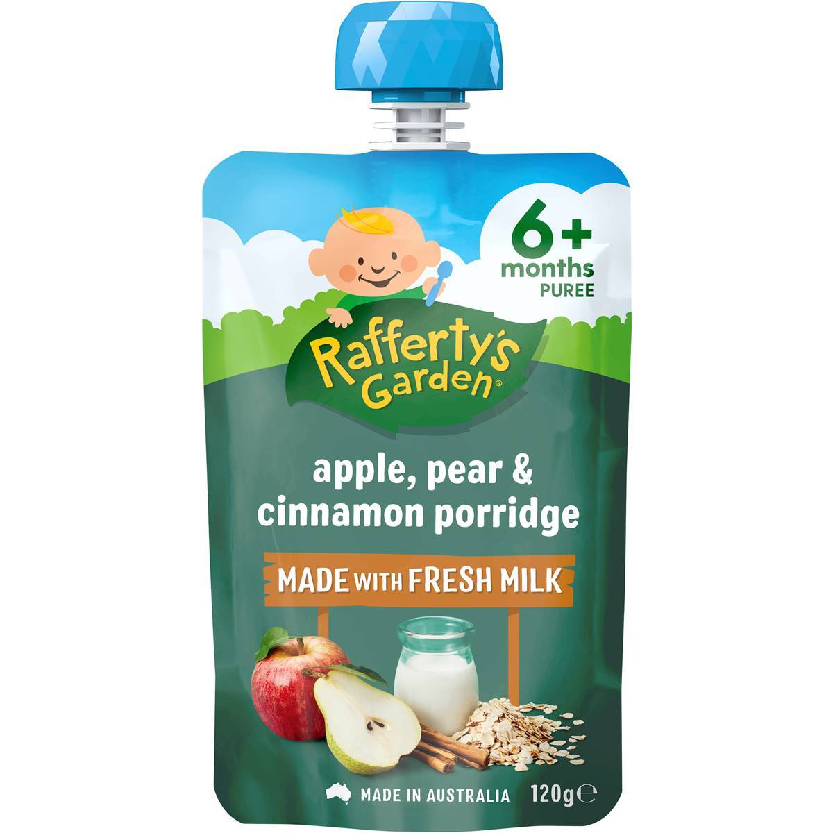 Rafferty's Garden Food 4 Months+ Apple, Pear & Cinnamon 120g