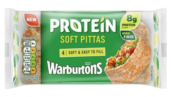 Warburtons Protein Soft Pittas (4 pack)