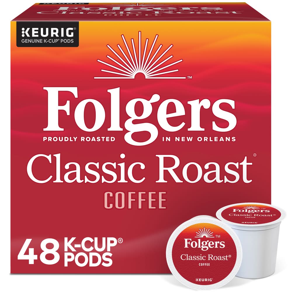 Folgers Classic Medium Roast K-Cup Coffee Pods (13.4 oz)
