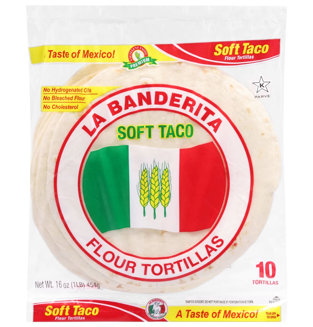 La Banderita Soft Taco Flour Tortillas (16 oz, 10 ct)