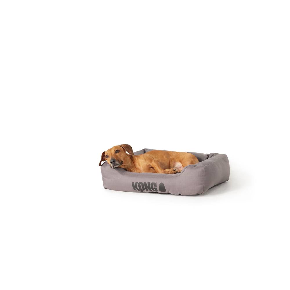 KONG® Cuddler Dog Bed (Color: Grey, Size: 22\"L X 28\"W X 7\"H)