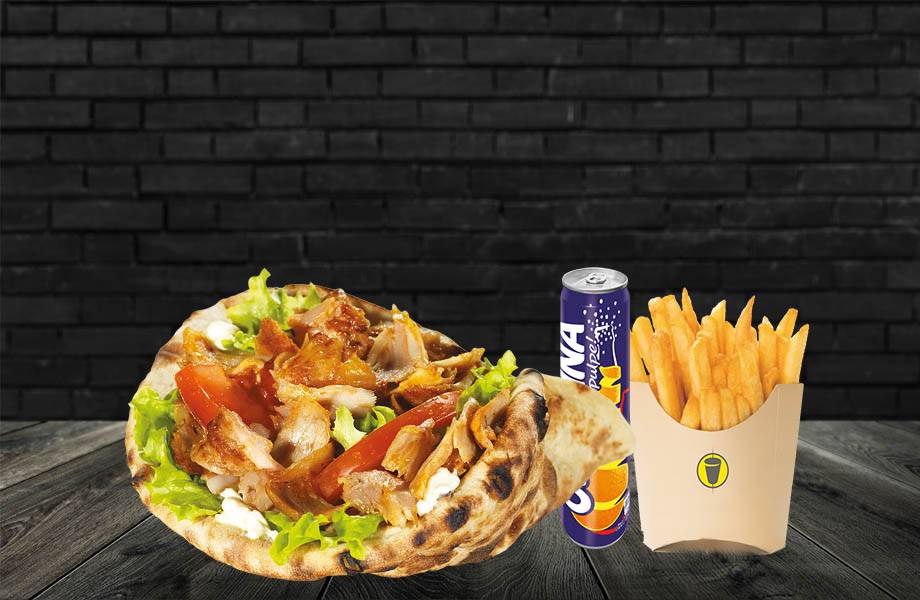 Menu  chesse nan double  composer 🍟+🥙+🍹