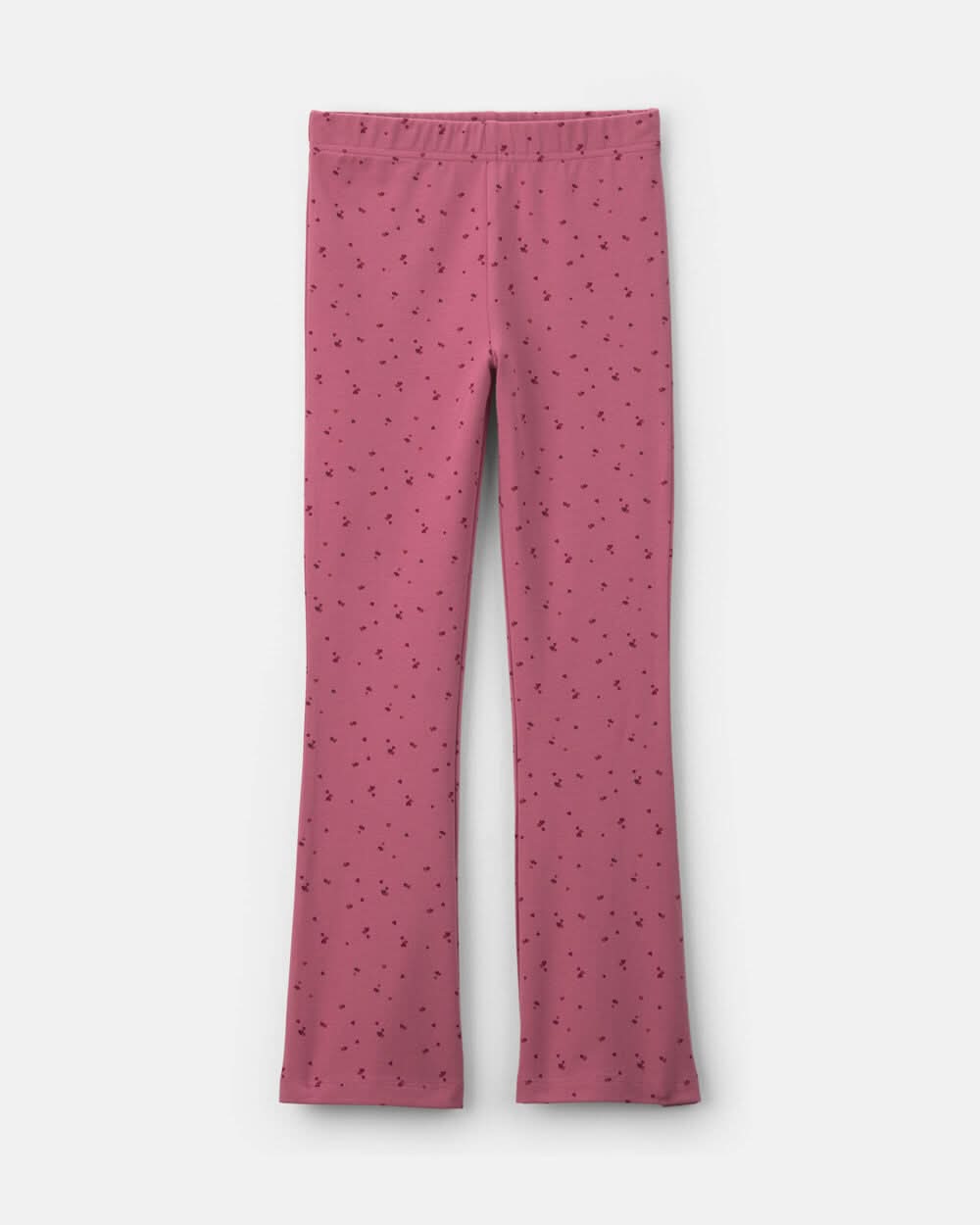 Girls Heart Cotton Pull-On Stretch Flare Leggings - Pink - 12