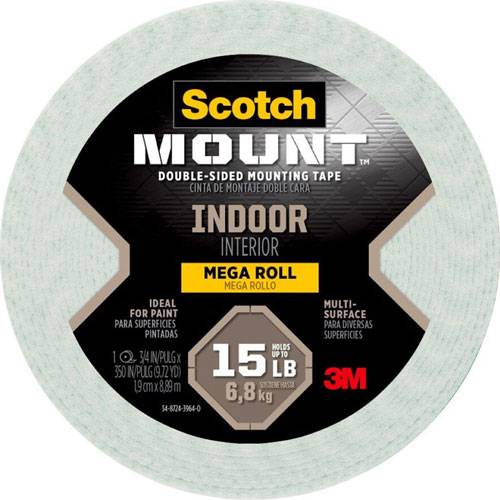 Scotch · Cinta de montaje doble cara interior, 1.9 cm x 8.89 m